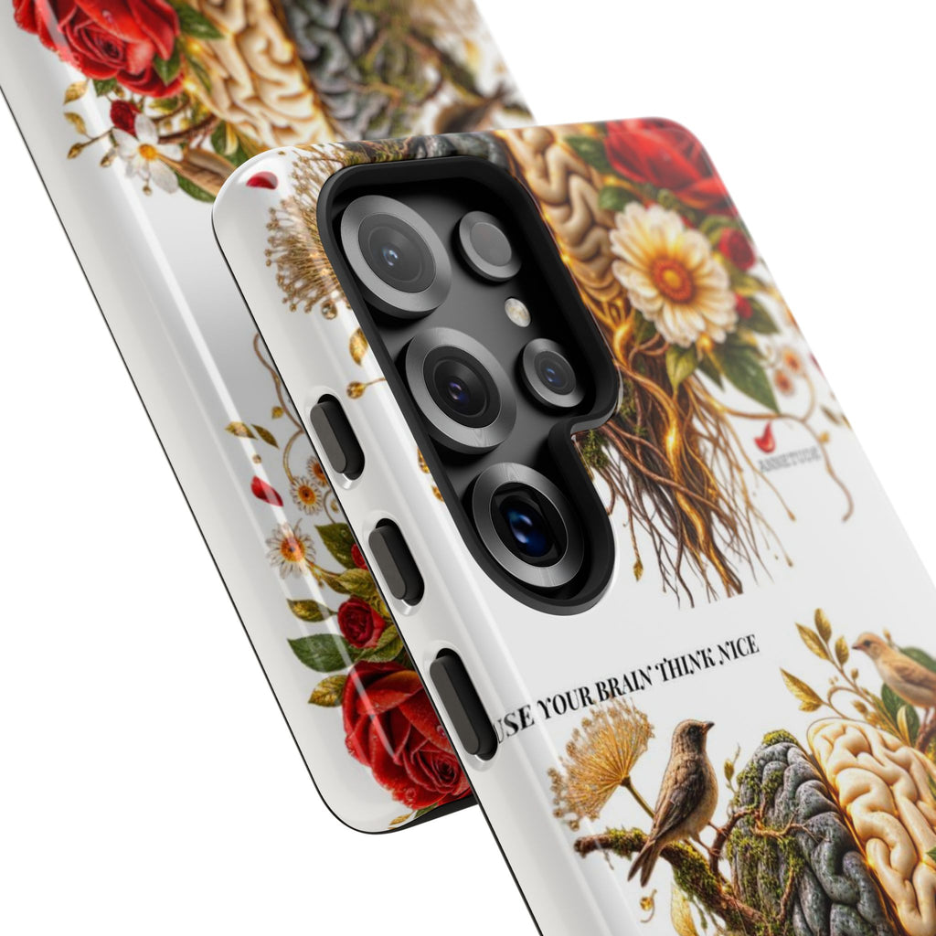 Phone Case — Floral Brain Illustration Protective Cover