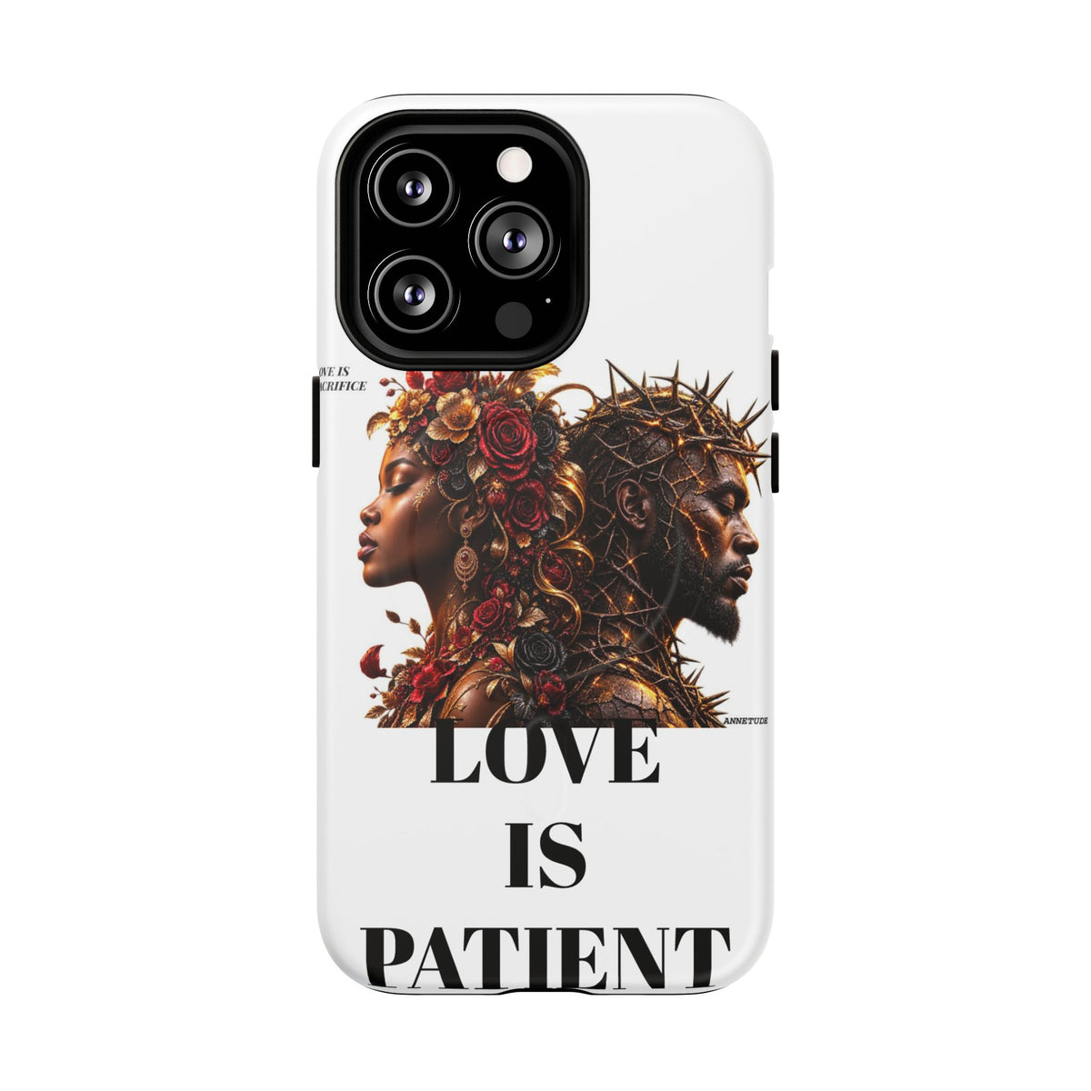 Phone Case — "Love Is Patient" Dual Portrait Magnetic Tough Case