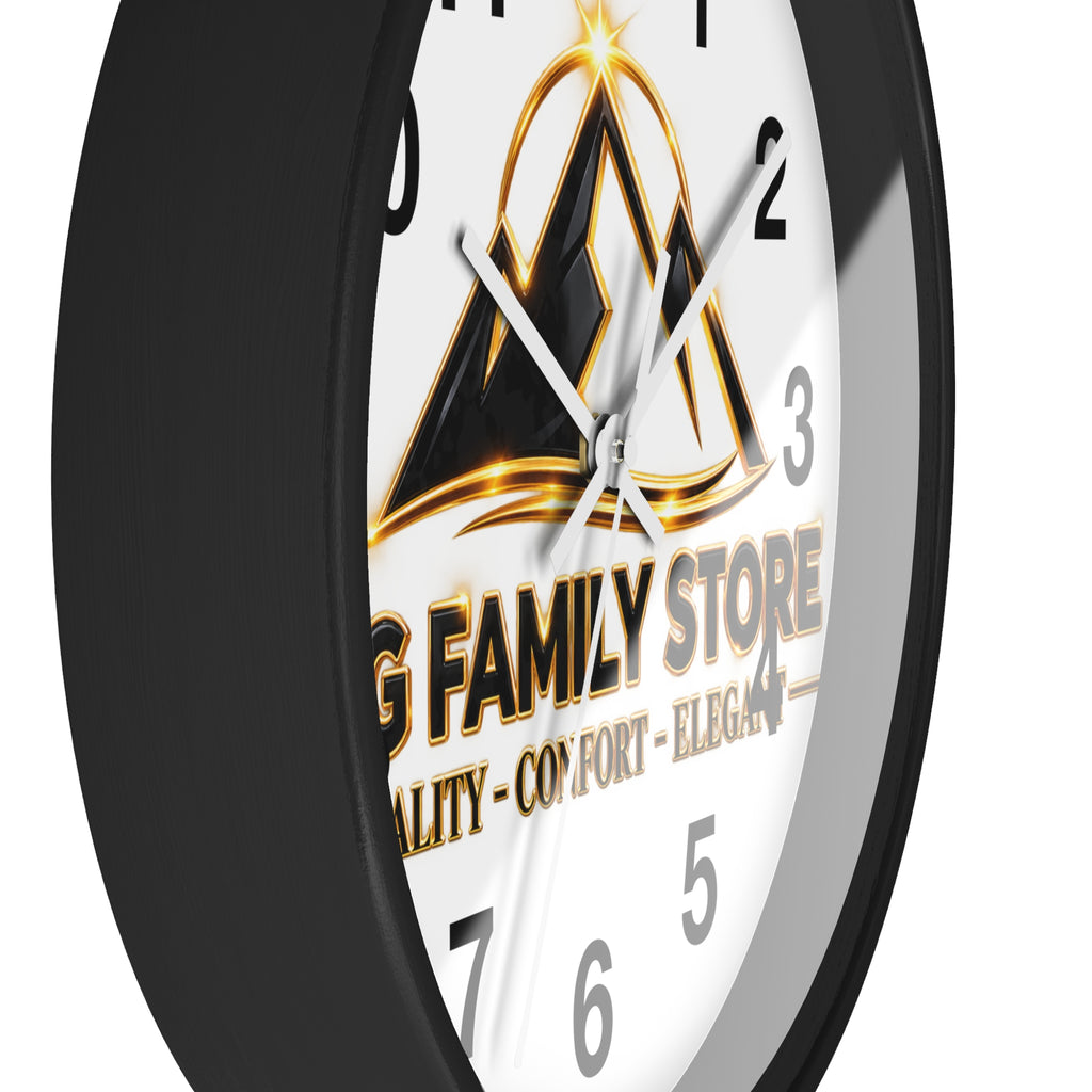 Big Family Store Logo Wall Clock — Elegant Branded Home Clock