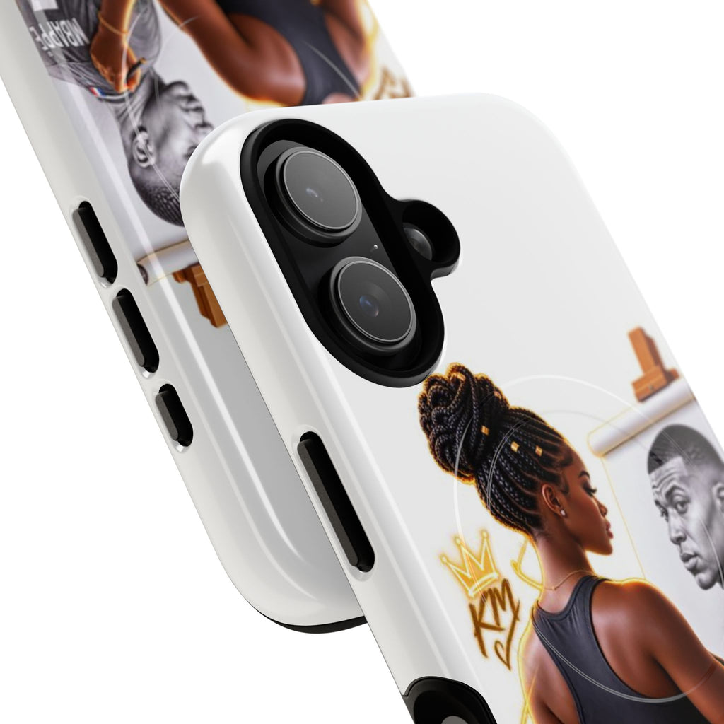 Tough Magnetic Case — Athletic Woman Painting Portrait Phone Cover (King Signature)