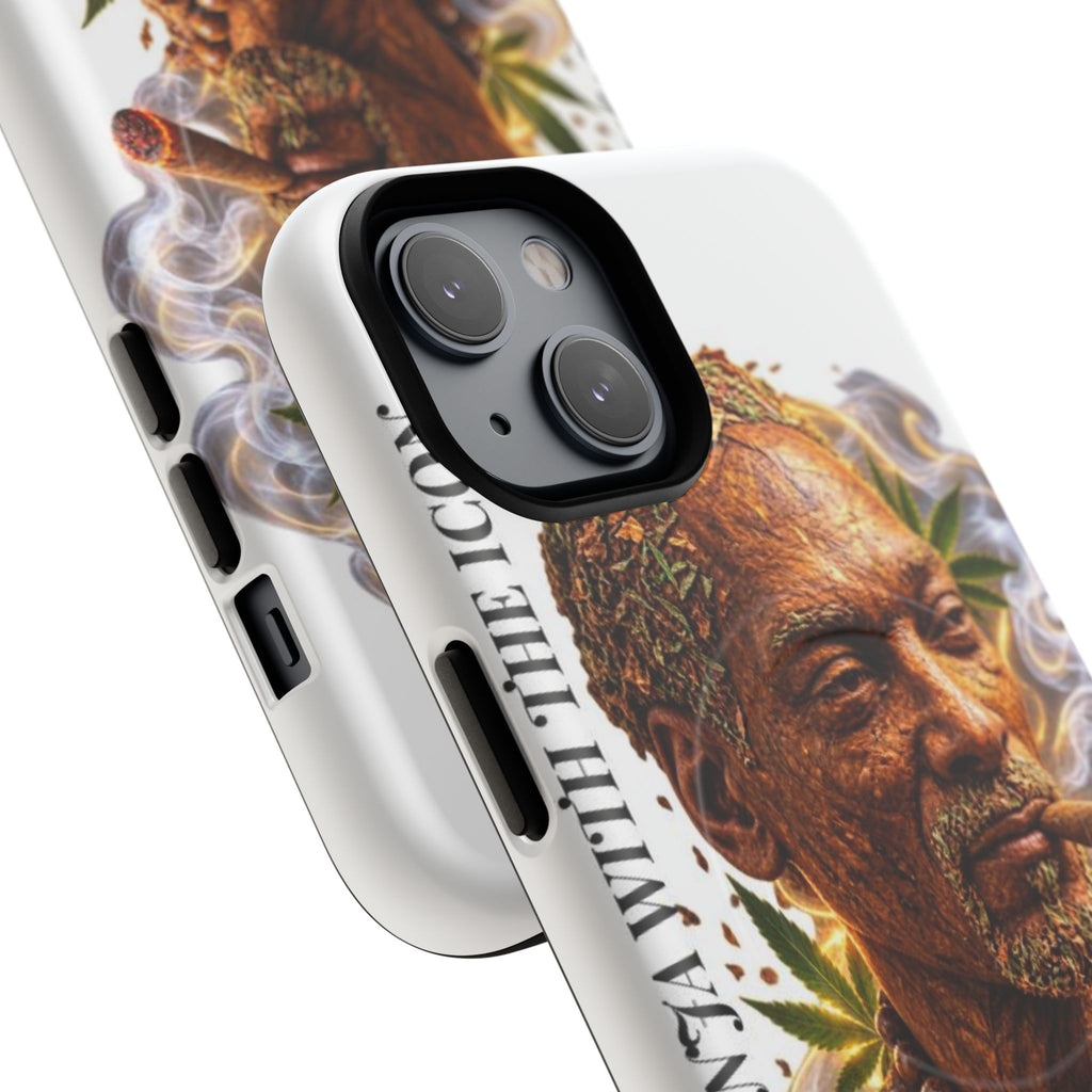 Rasta Icon Tough Magnetic Phone Case — 'Blazin' the Crazy' Smoky Portrait
