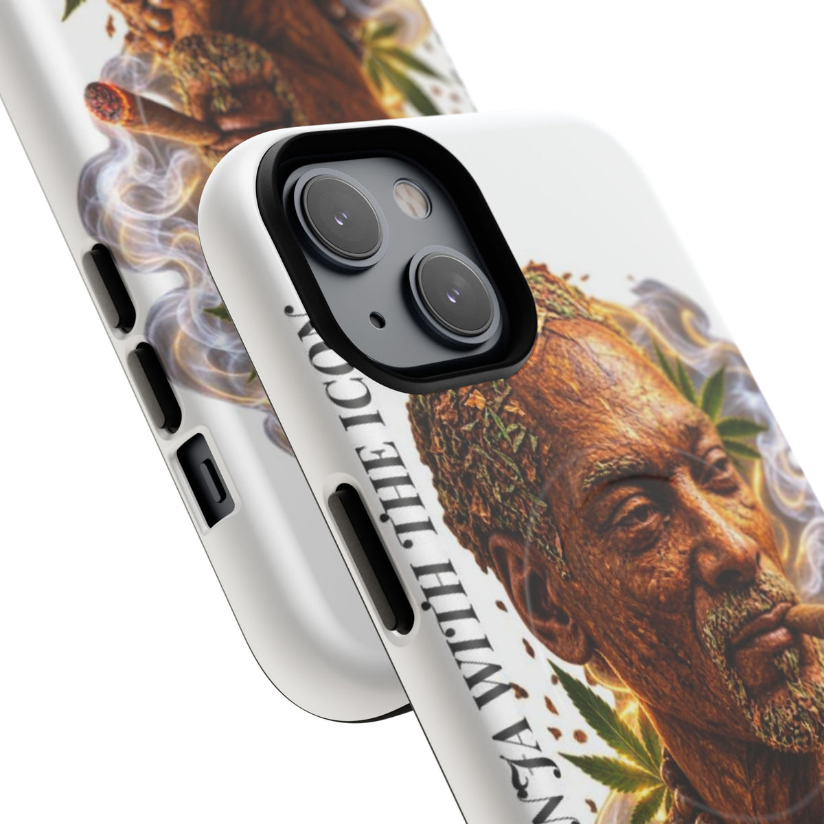 Rasta Icon Tough Magnetic Phone Case — 'Blazin' the Crazy' Smoky Portrait