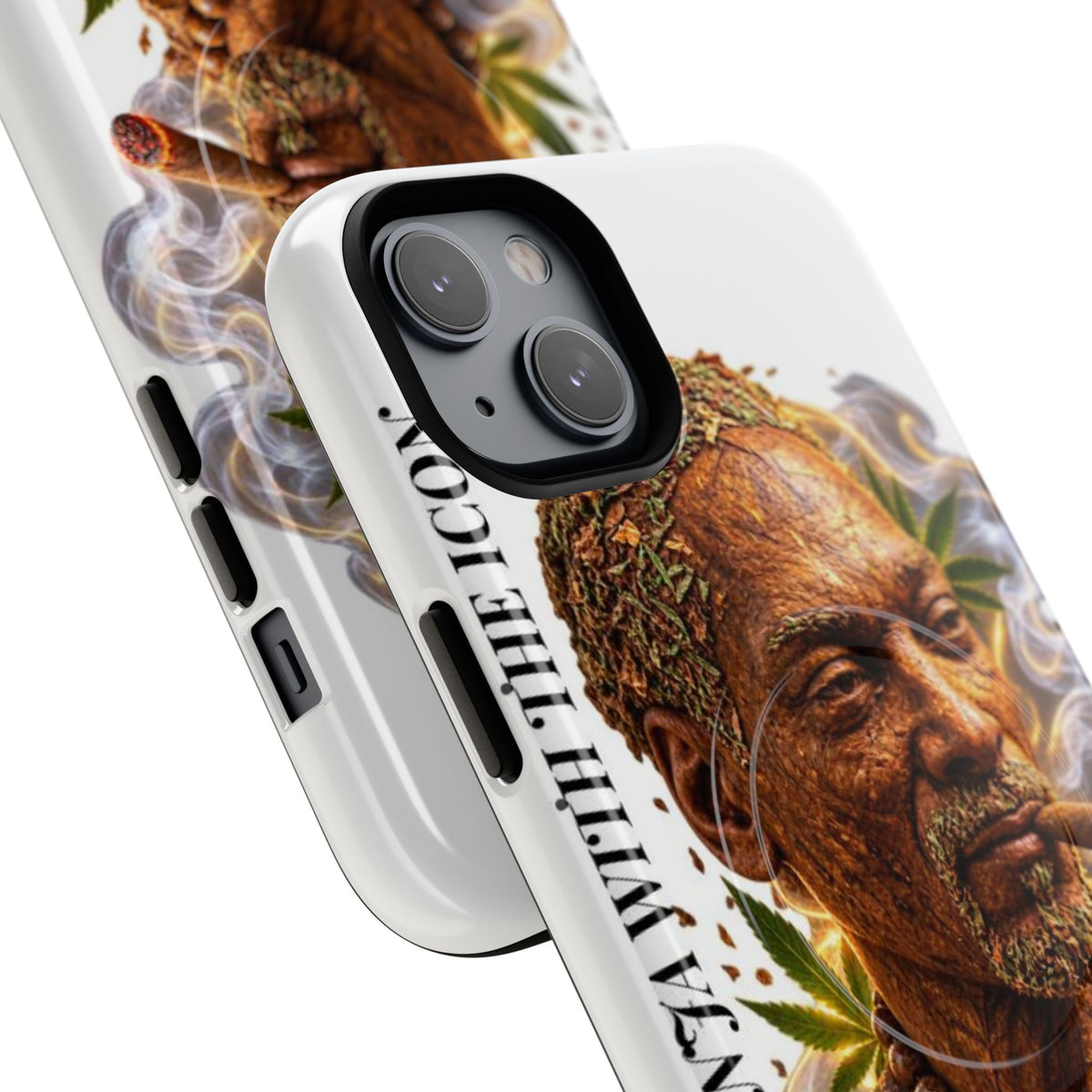Rasta Icon Tough Magnetic Phone Case — 'Blazin' the Crazy' Smoky Portrait