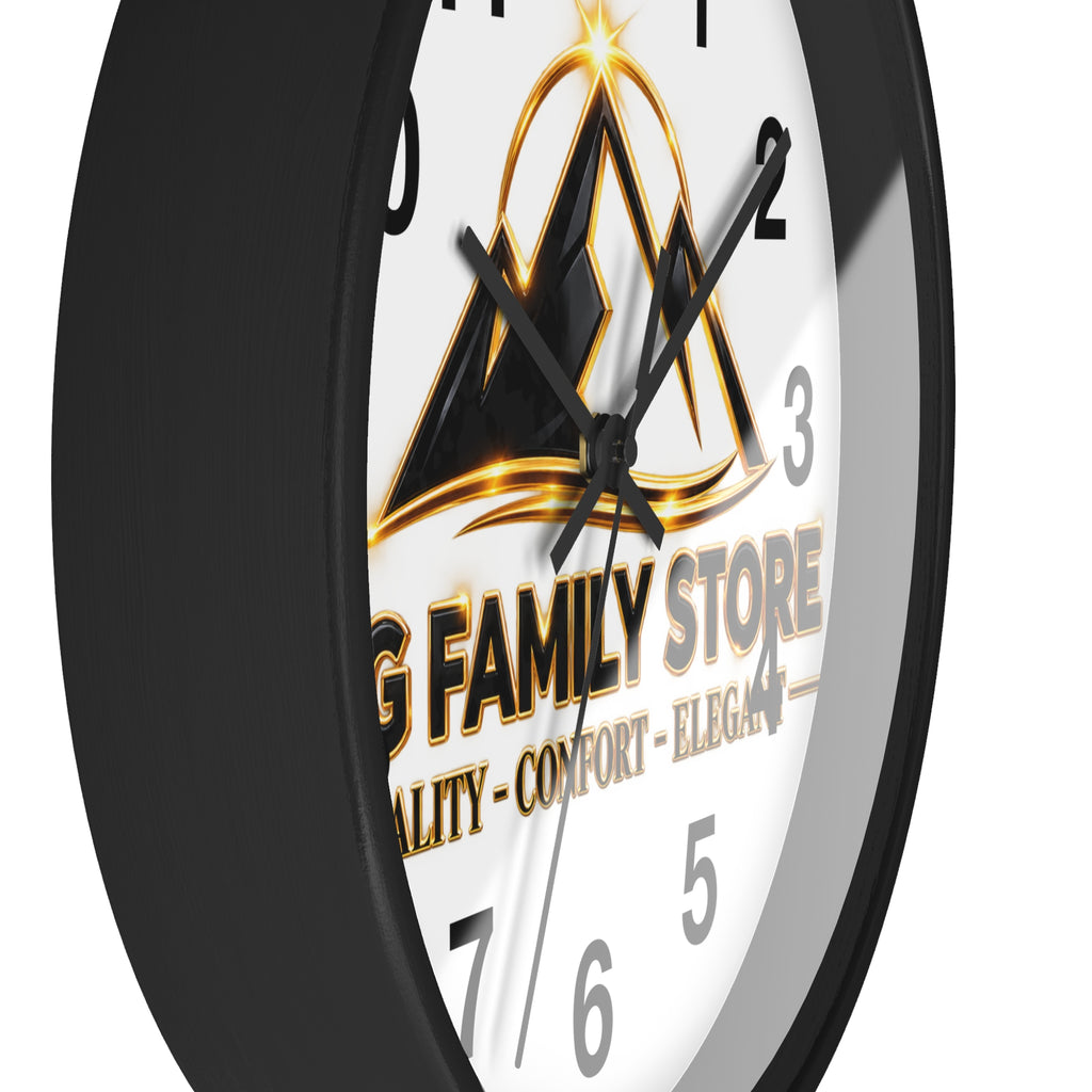 Big Family Store Logo Wall Clock — Elegant Branded Home Clock