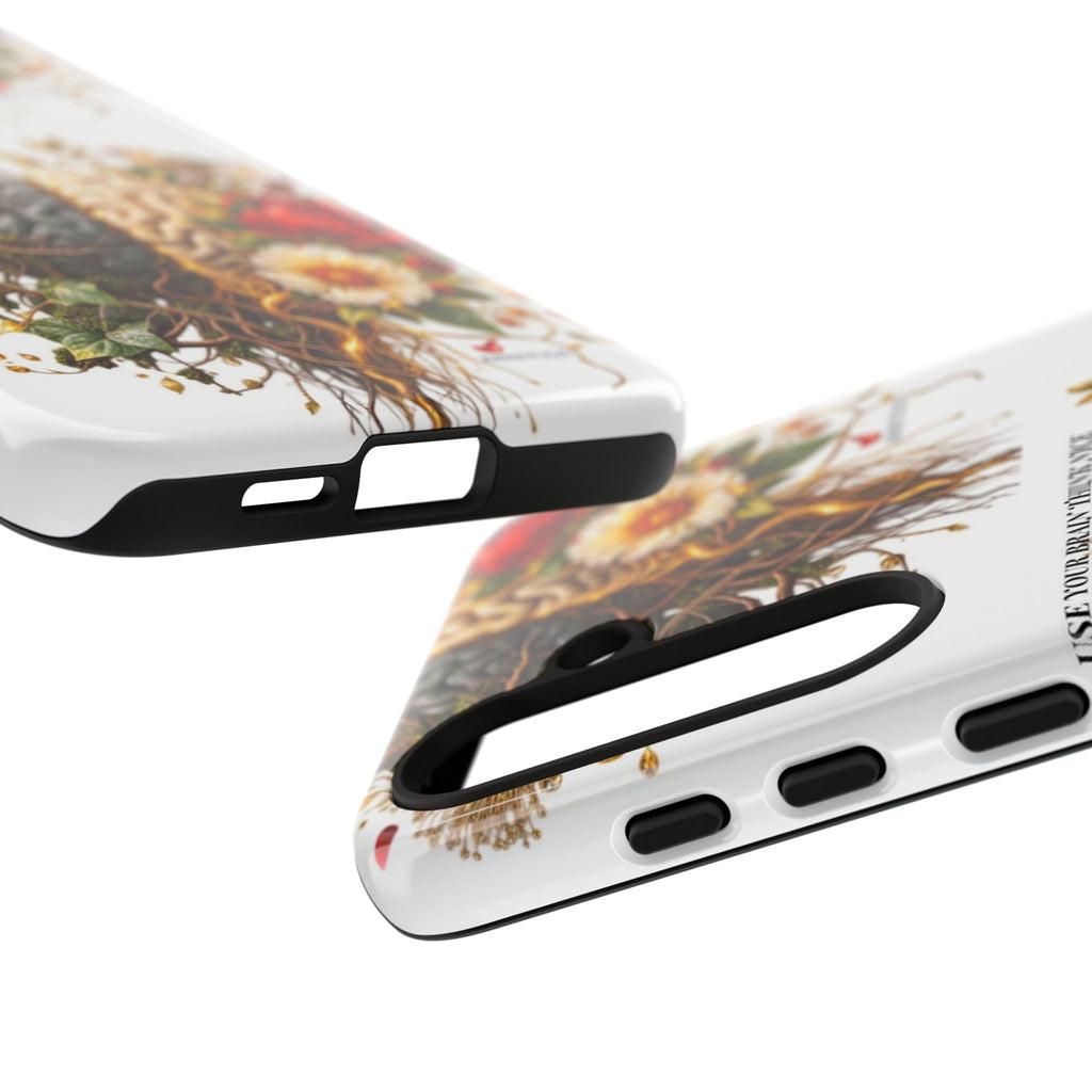 Phone Case — Floral Brain Illustration Protective Cover