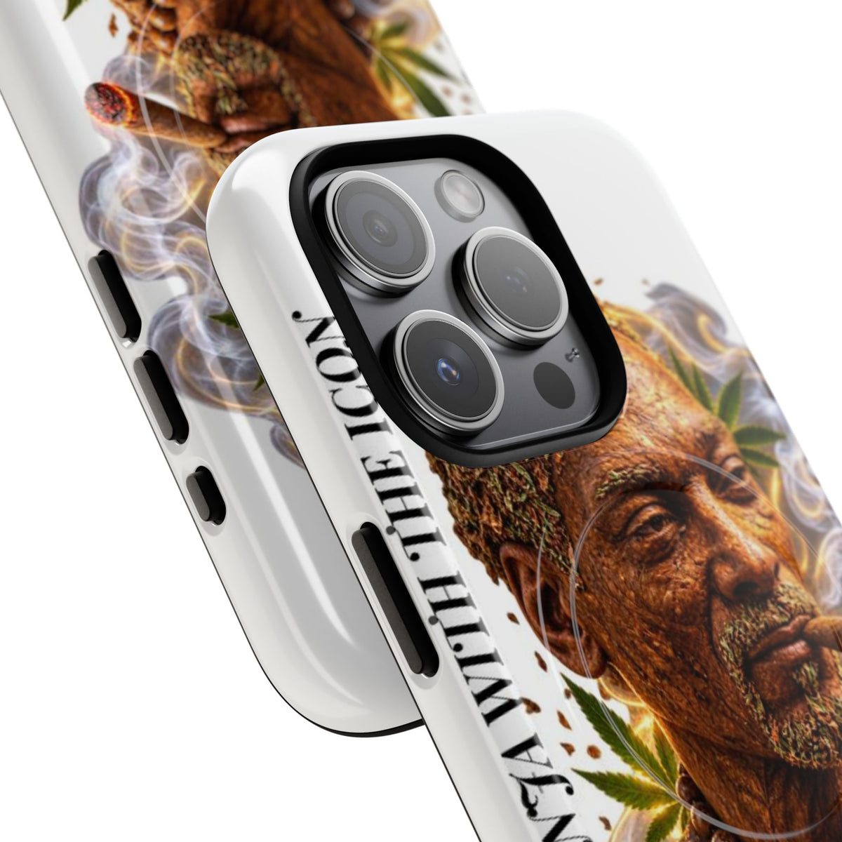 Rasta Icon Tough Magnetic Phone Case — 'Blazin' the Crazy' Smoky Portrait