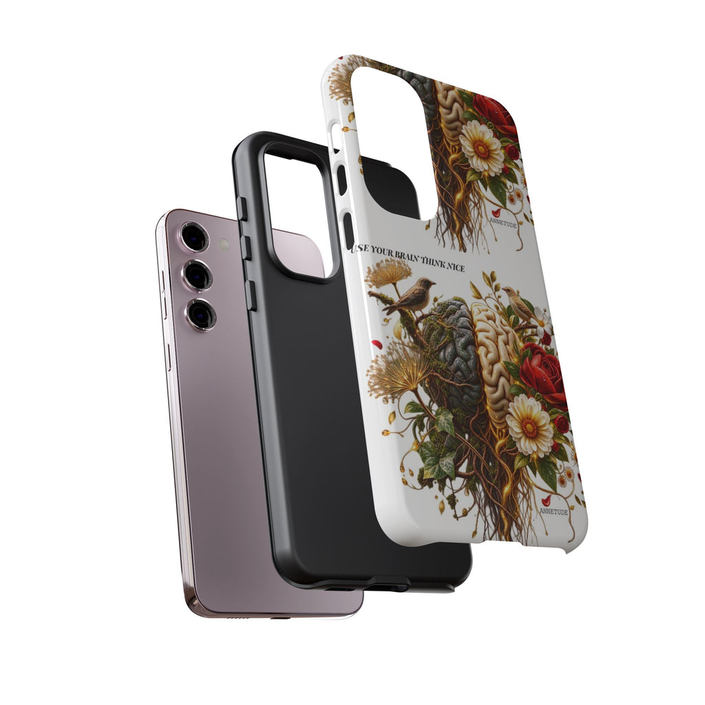 Phone Case — Floral Brain Illustration Protective Cover
