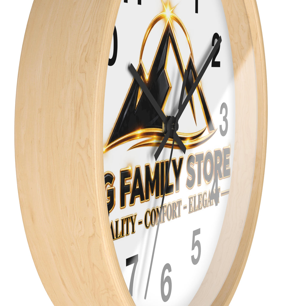 Big Family Store Logo Wall Clock — Elegant Branded Home Clock
