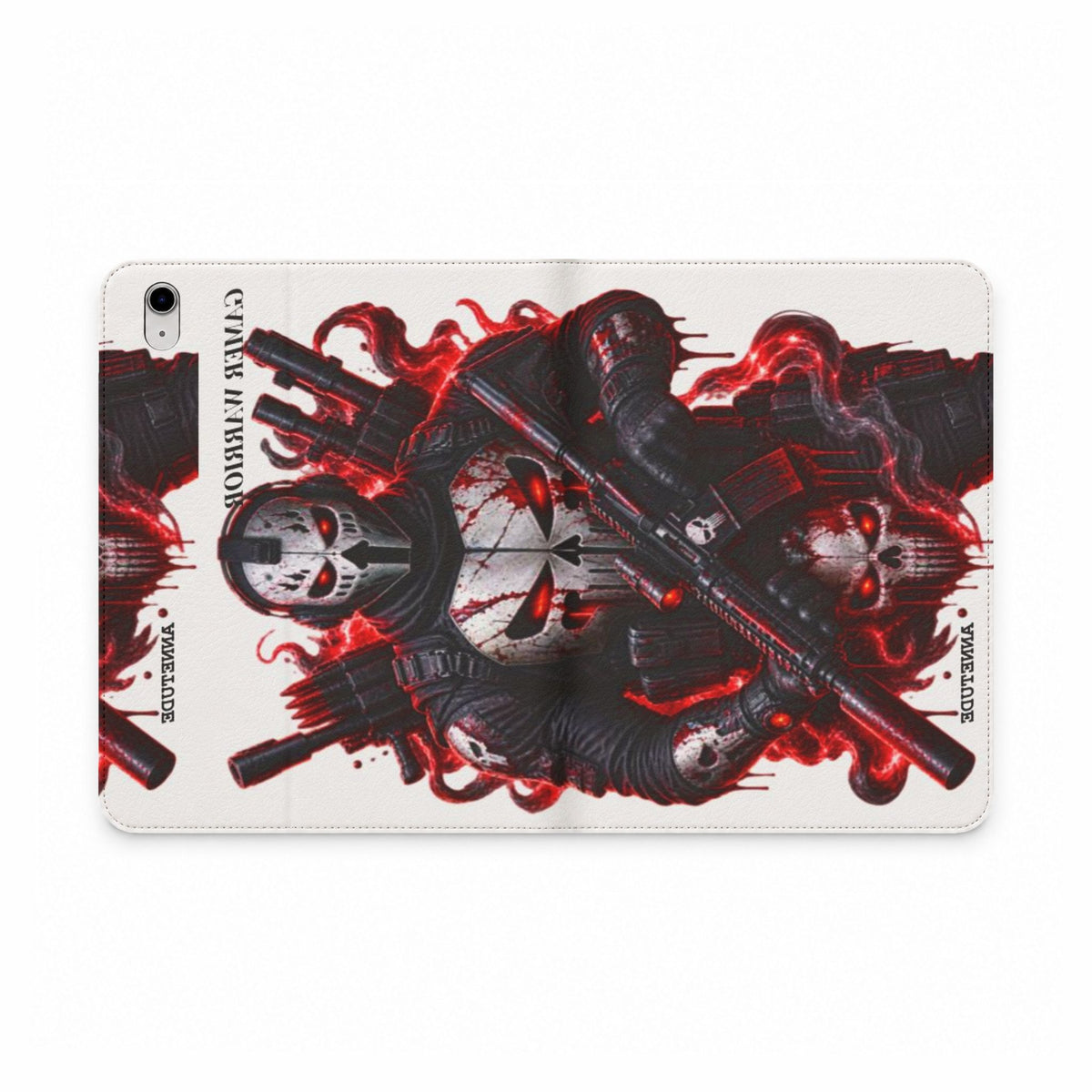 Tablet Case — Red & Black Skull Soldier Tactical Folio