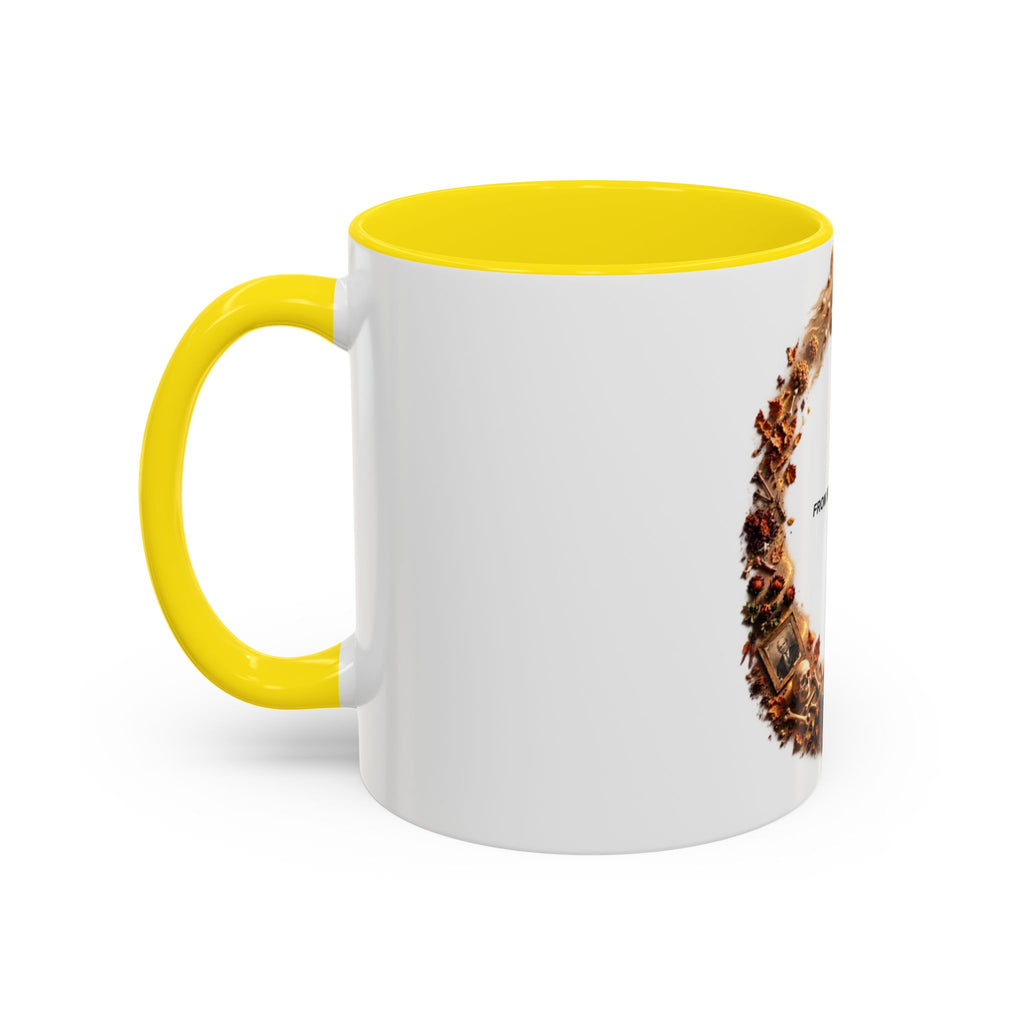 Coffee Mug — "From Birth to Rest" Illustrated Life Cycle Accent Mug