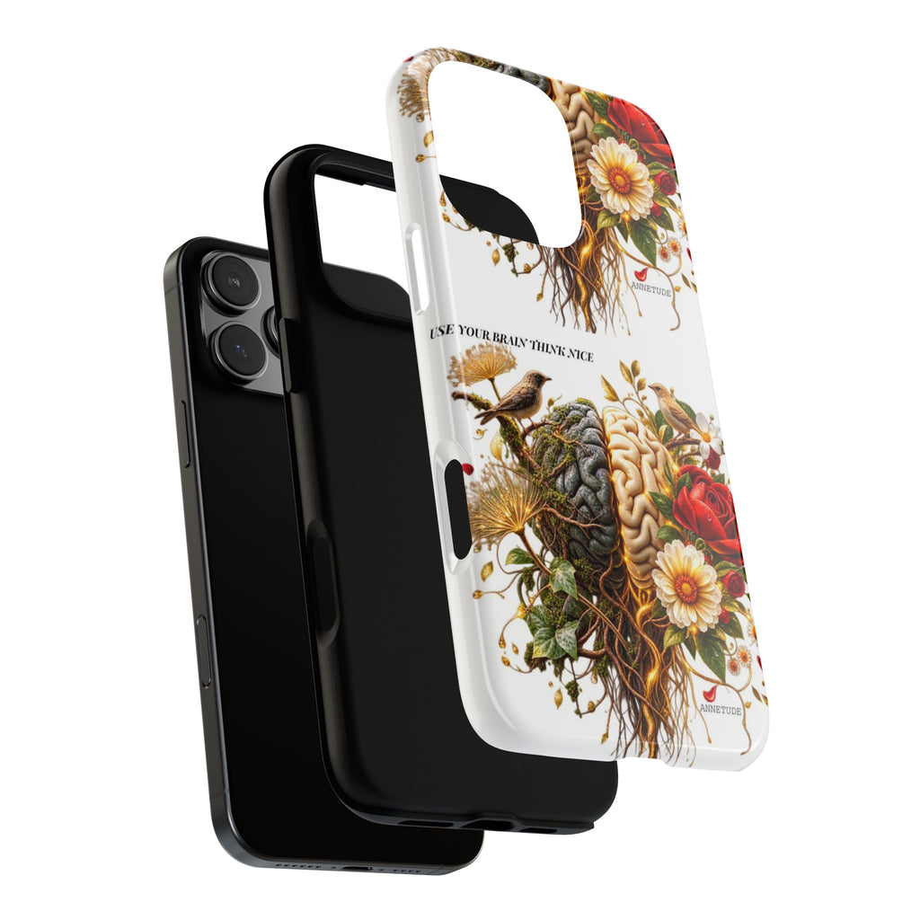 Phone Case — Floral Brain Illustration Protective Cover