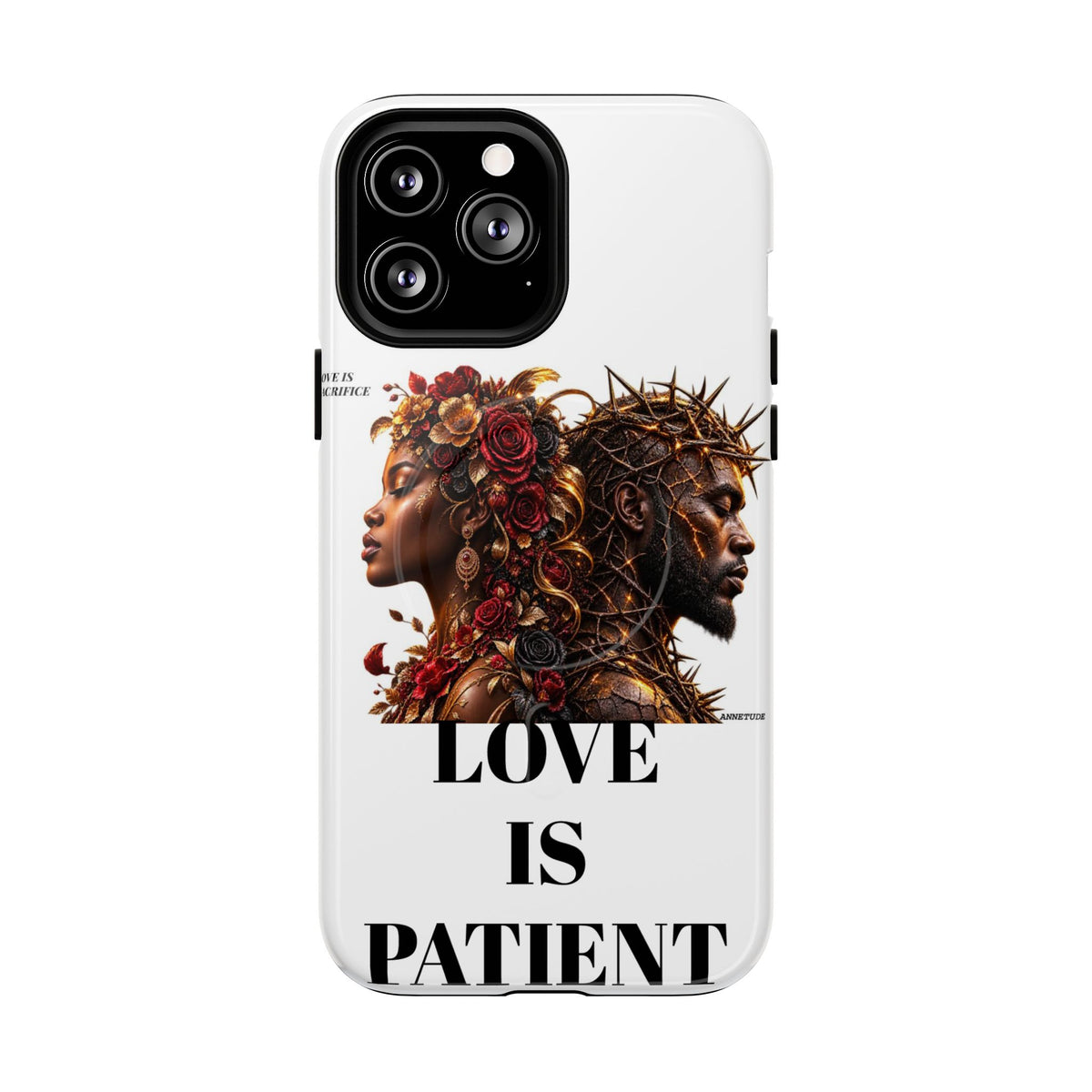 Phone Case — "Love Is Patient" Dual Portrait Magnetic Tough Case