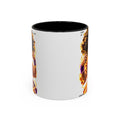 Coffee Mug — Fierce Afro Warrior Illustration Accent Mug (11/15oz)