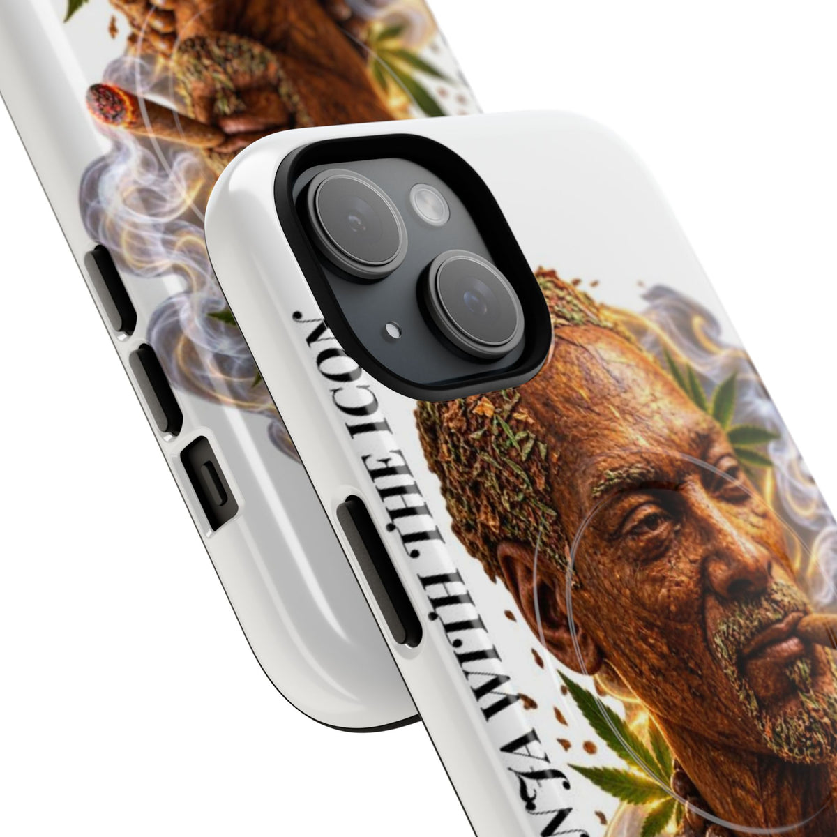 Rasta Icon Tough Magnetic Phone Case — 'Blazin' the Crazy' Smoky Portrait