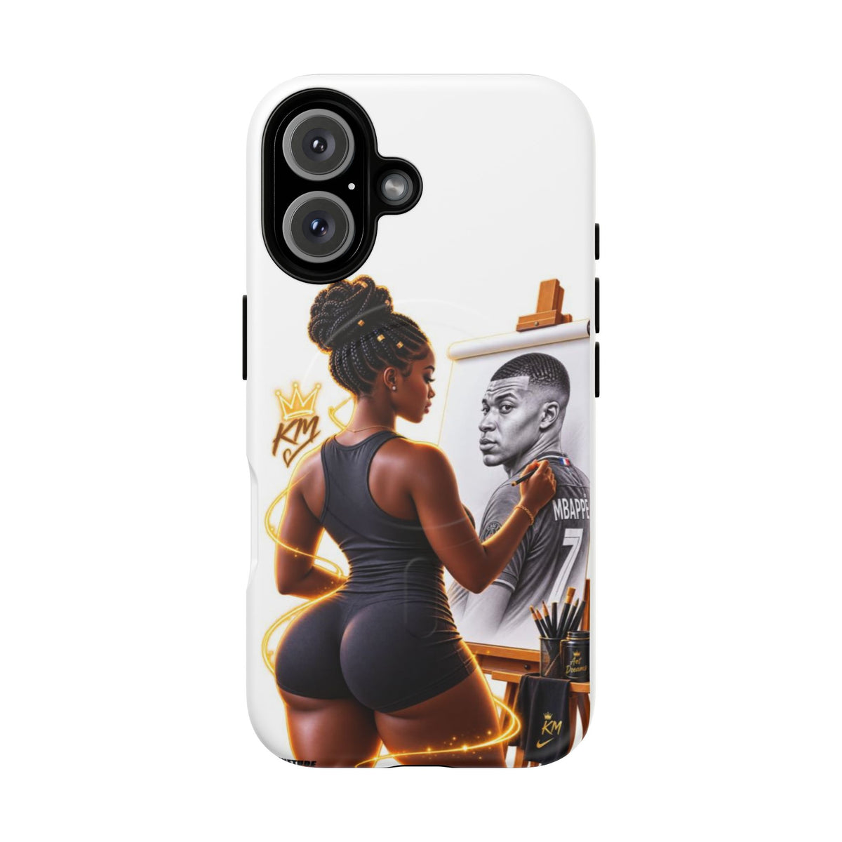 Tough Magnetic Case — Athletic Woman Painting Portrait Phone Cover (King Signature)