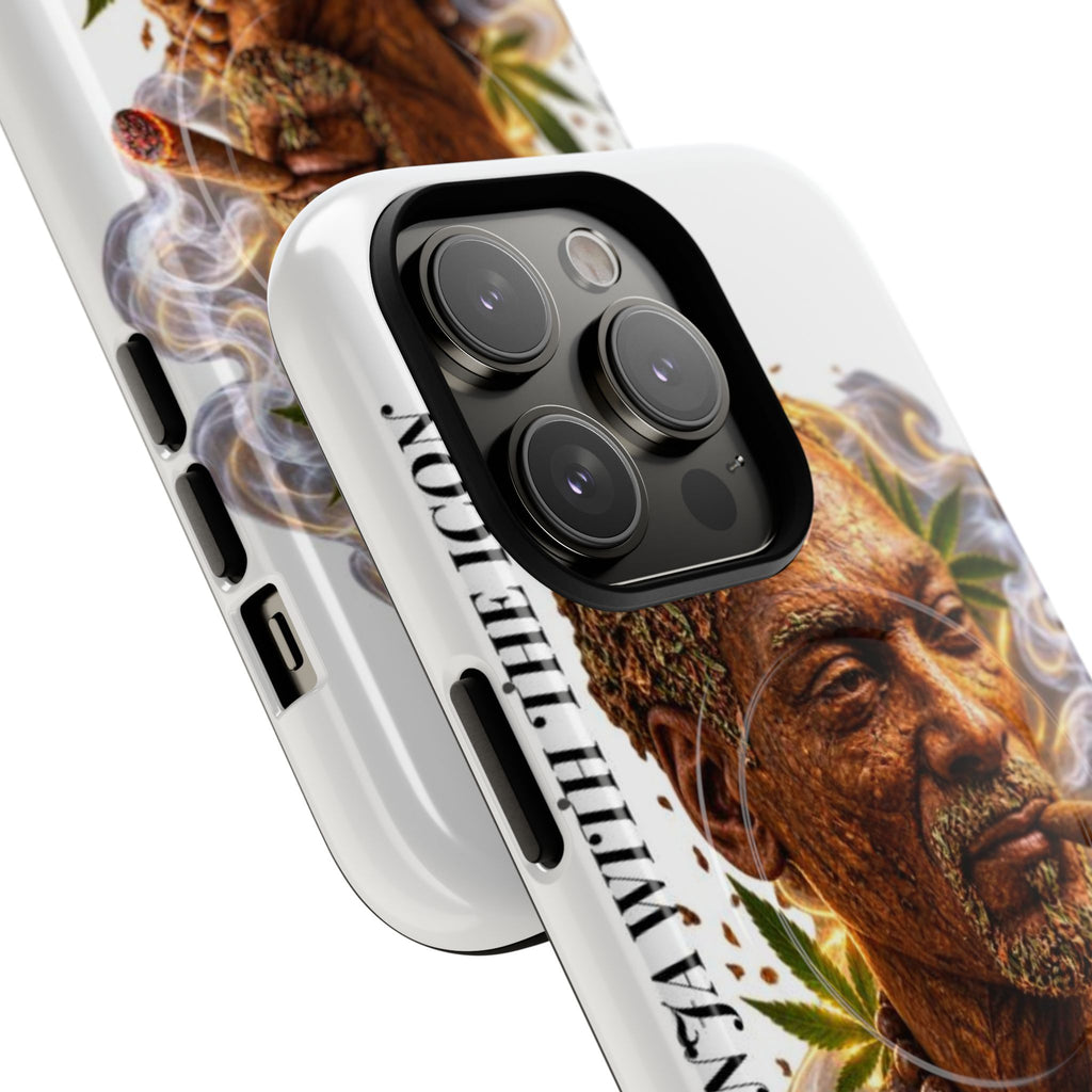 Rasta Icon Tough Magnetic Phone Case — 'Blazin' the Crazy' Smoky Portrait