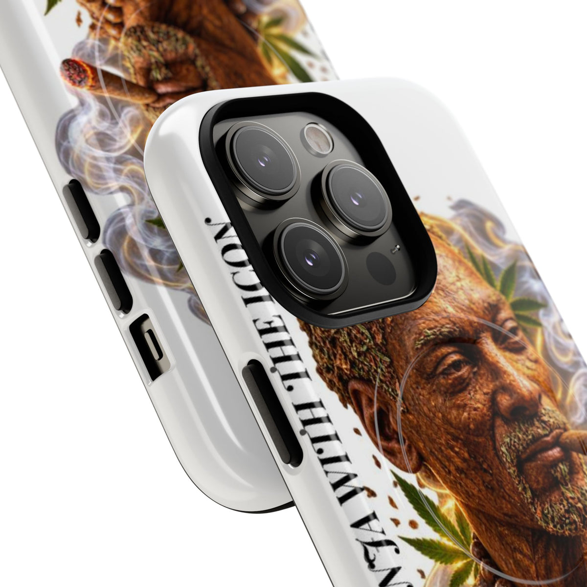 Rasta Icon Tough Magnetic Phone Case — 'Blazin' the Crazy' Smoky Portrait
