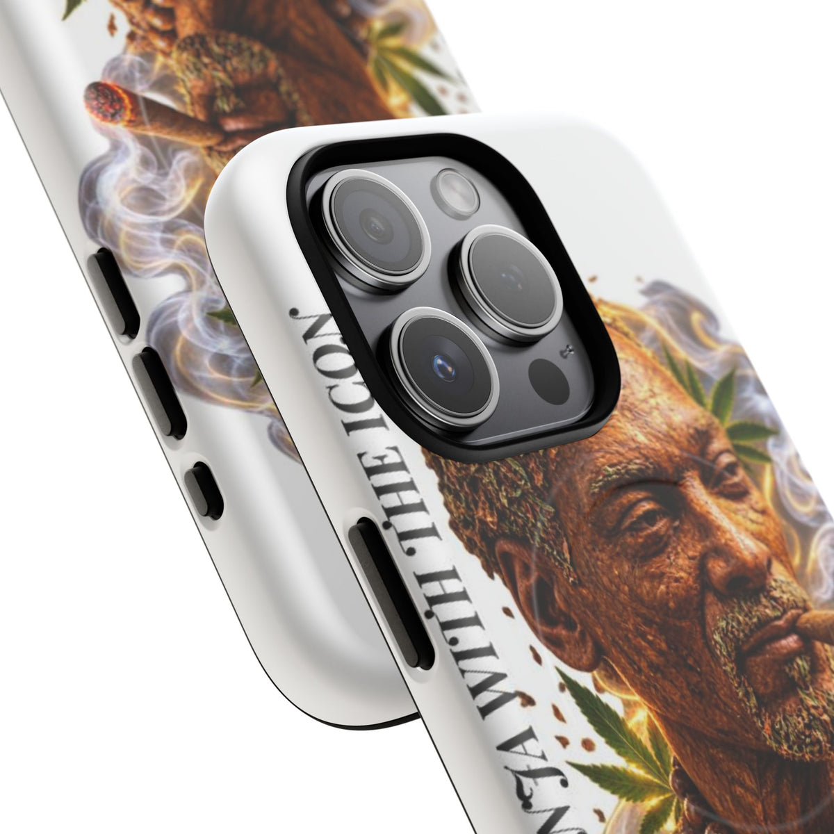 Rasta Icon Tough Magnetic Phone Case — 'Blazin' the Crazy' Smoky Portrait