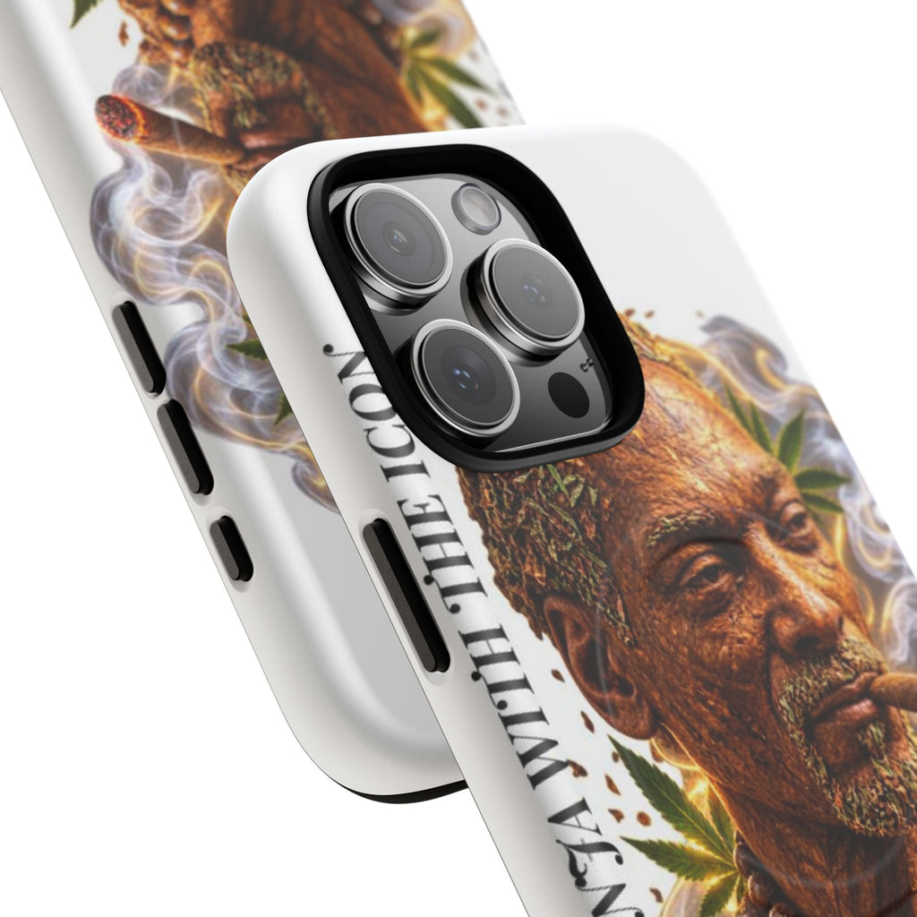 Rasta Icon Tough Magnetic Phone Case — 'Blazin' the Crazy' Smoky Portrait