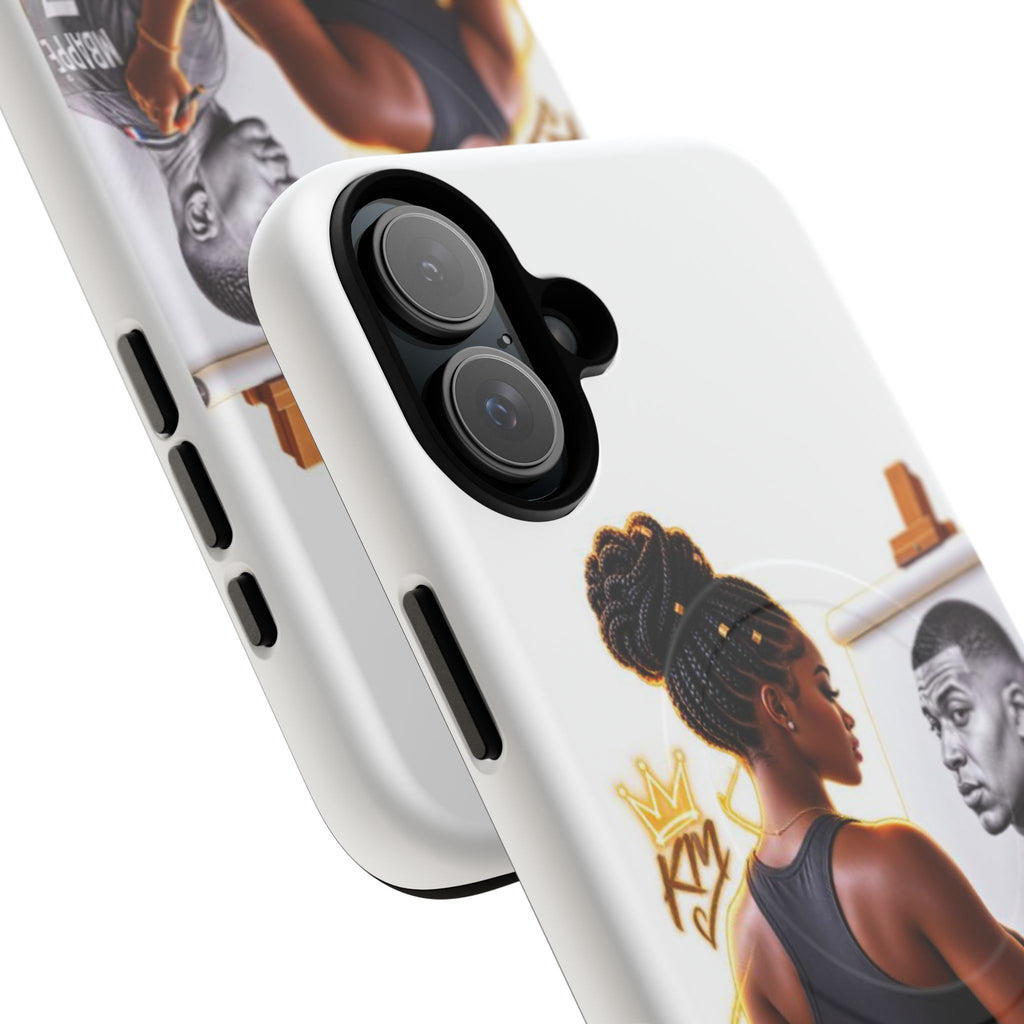 Tough Magnetic Case — Athletic Woman Painting Portrait Phone Cover (King Signature)