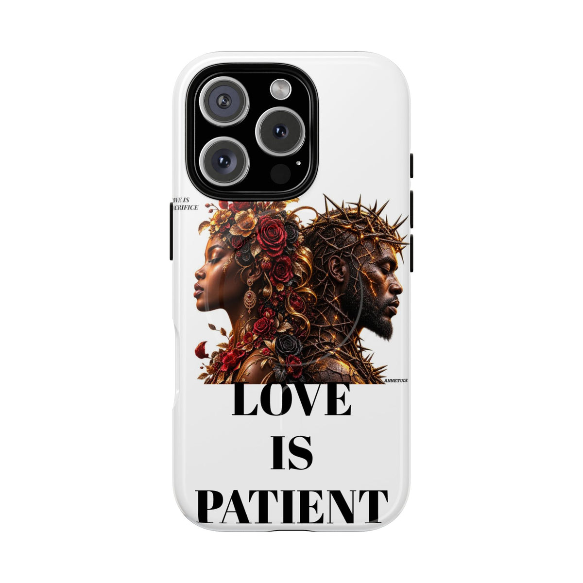 Phone Case — "Love Is Patient" Dual Portrait Magnetic Tough Case