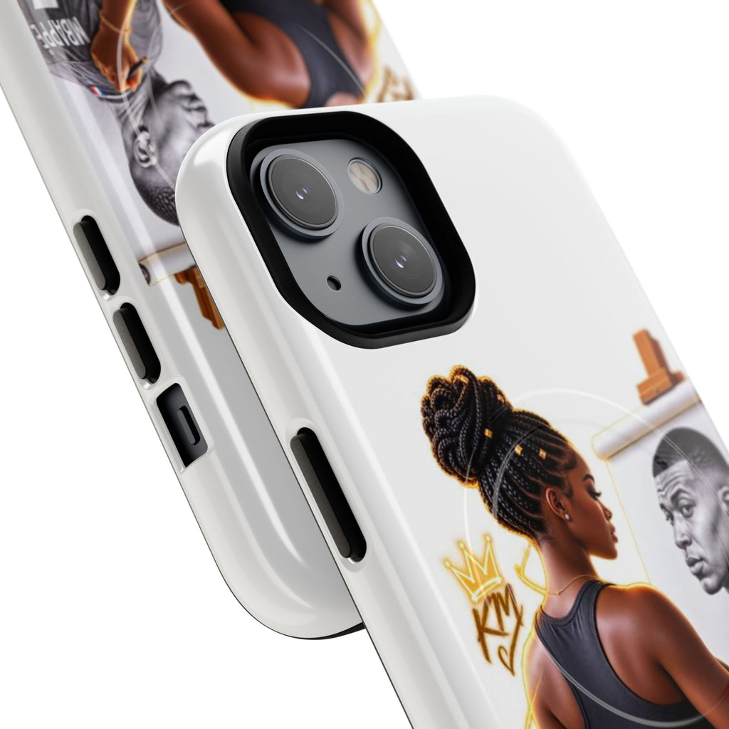 Tough Magnetic Case — Athletic Woman Painting Portrait Phone Cover (King Signature)