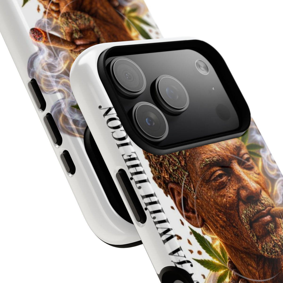 Rasta Icon Tough Magnetic Phone Case — 'Blazin' the Crazy' Smoky Portrait