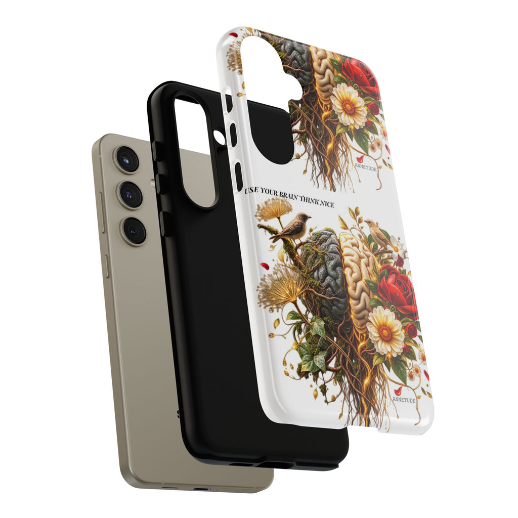 Phone Case — Floral Brain Illustration Protective Cover