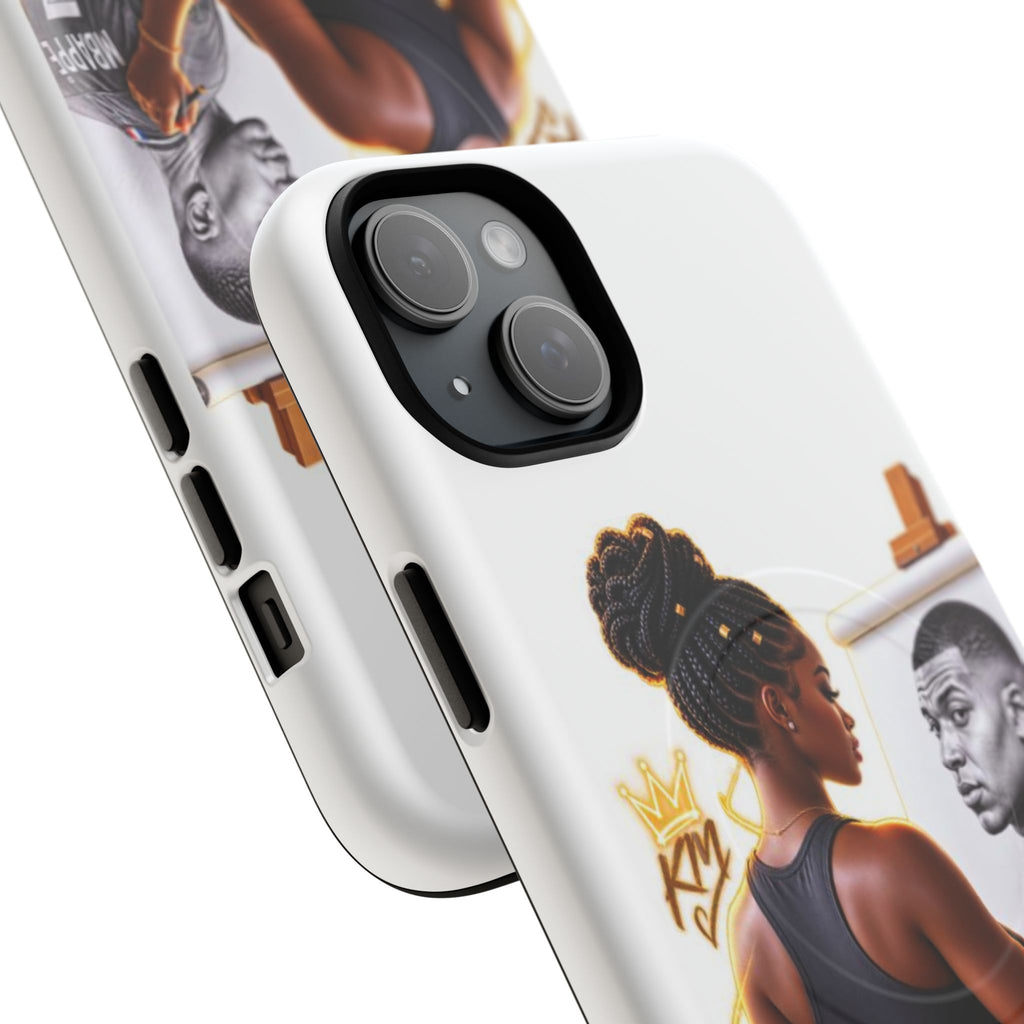 Tough Magnetic Case — Athletic Woman Painting Portrait Phone Cover (King Signature)