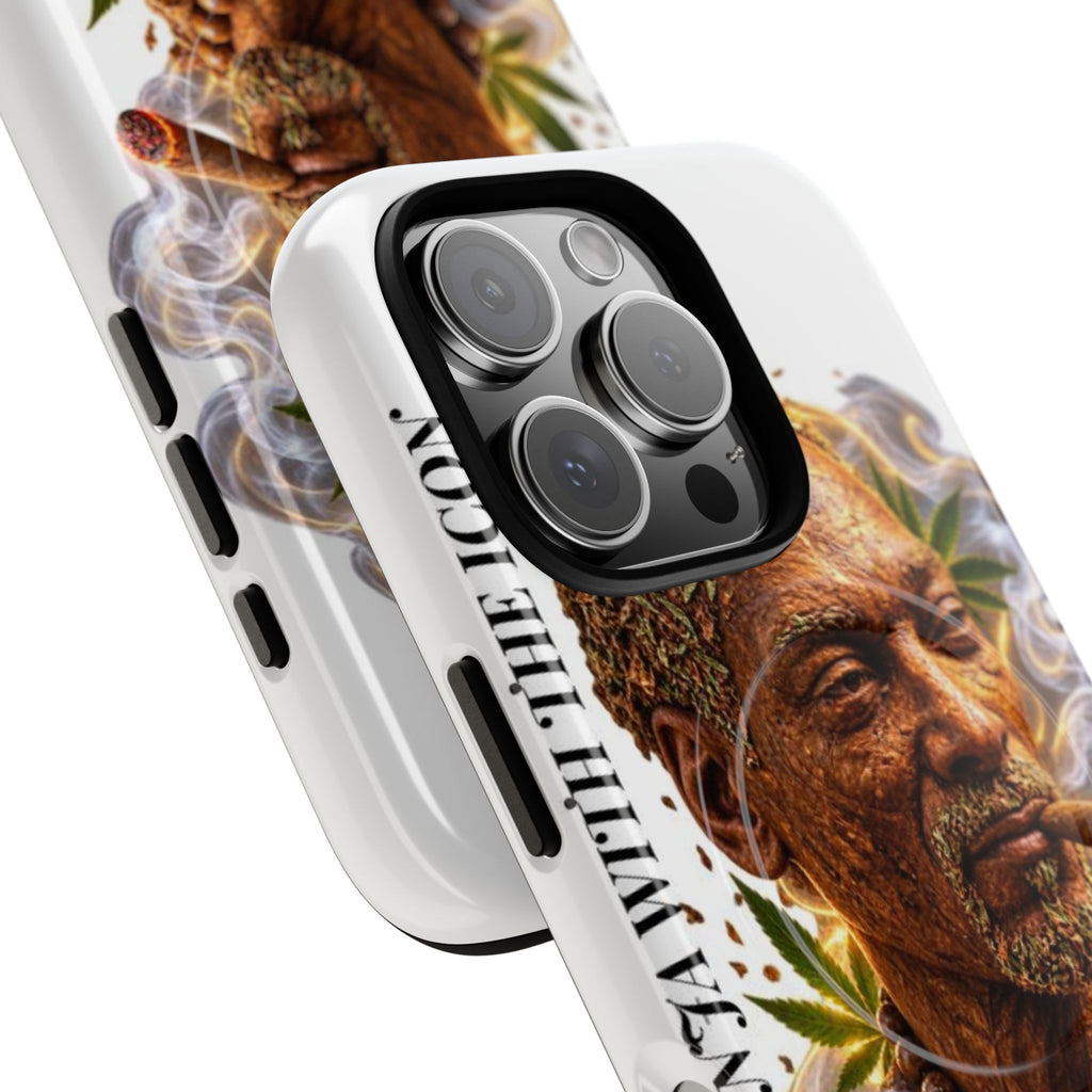 Rasta Icon Tough Magnetic Phone Case — 'Blazin' the Crazy' Smoky Portrait
