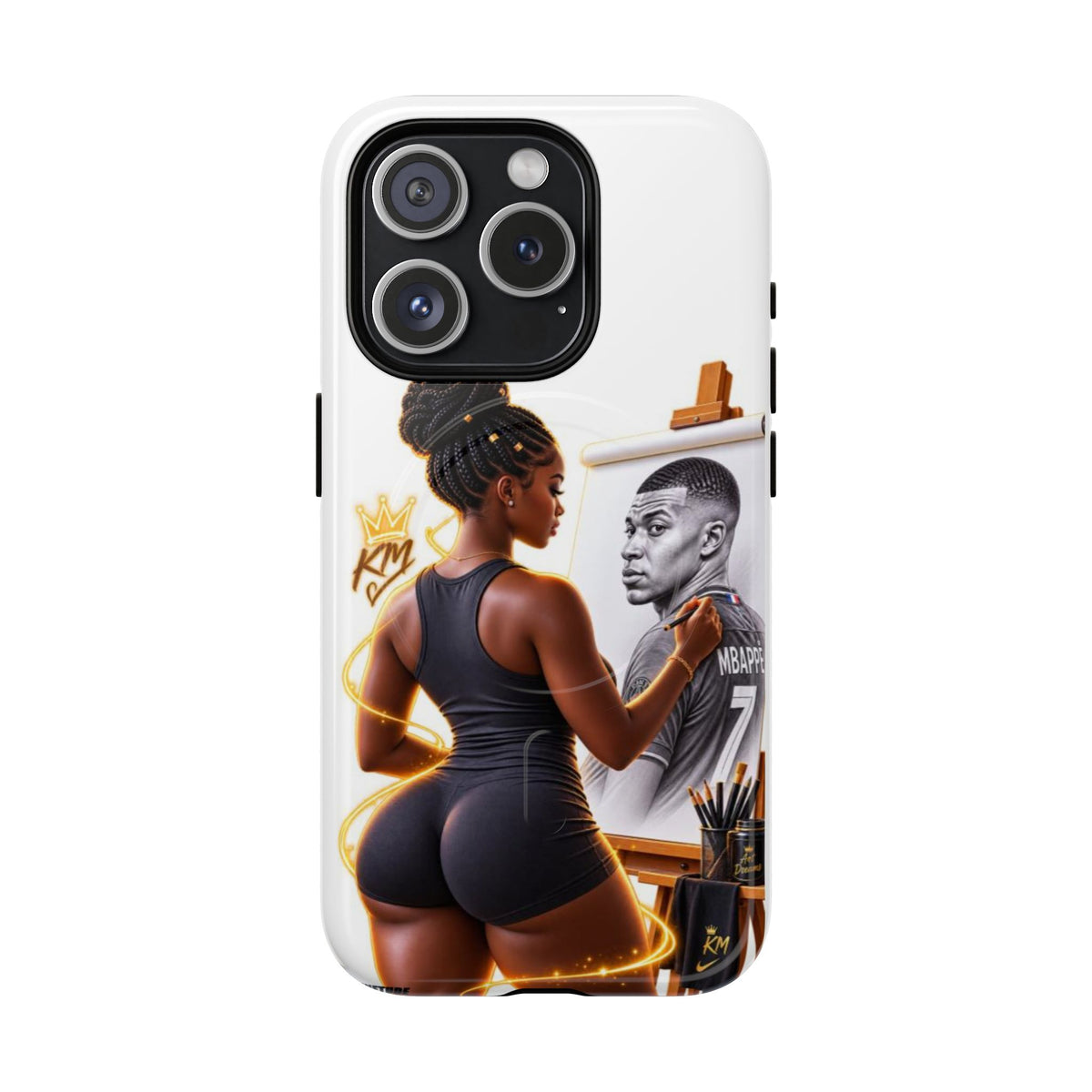 Tough Magnetic Case — Athletic Woman Painting Portrait Phone Cover (King Signature)