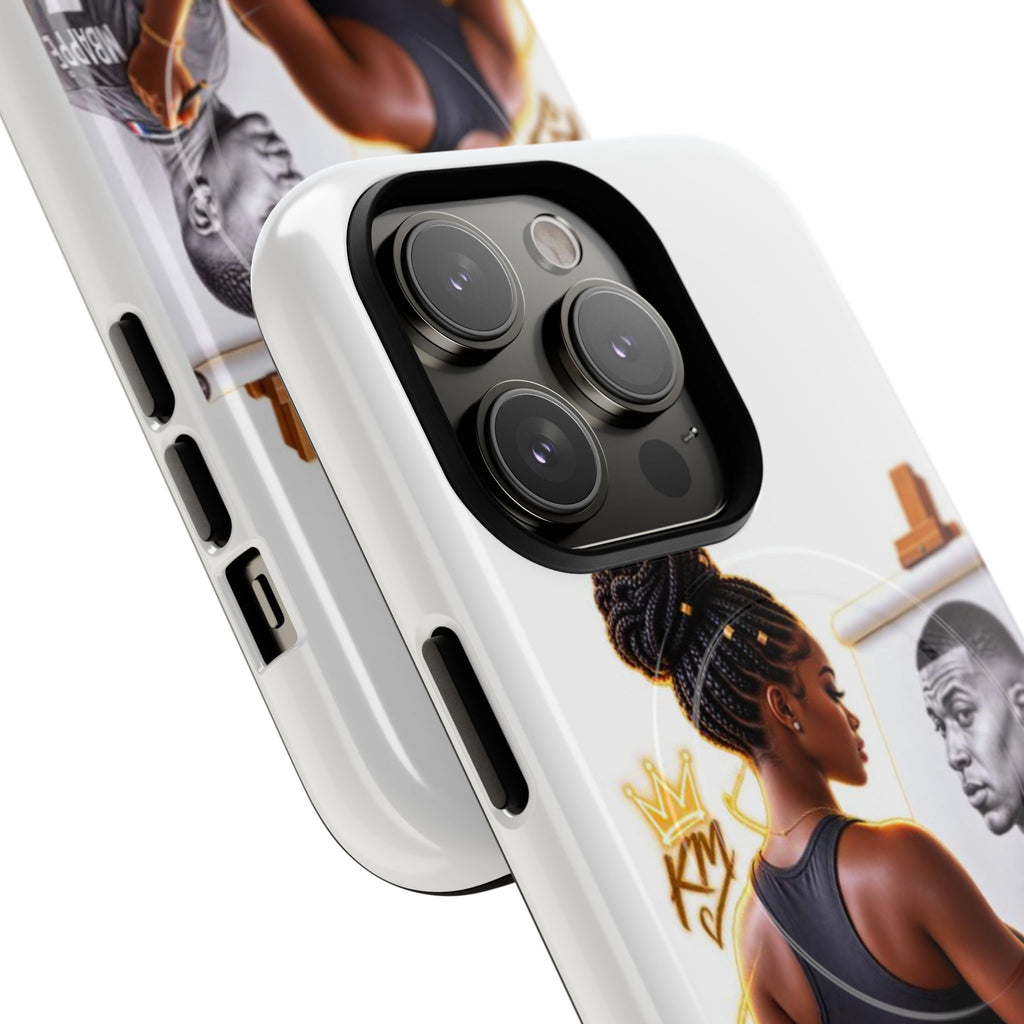 Tough Magnetic Case — Athletic Woman Painting Portrait Phone Cover (King Signature)