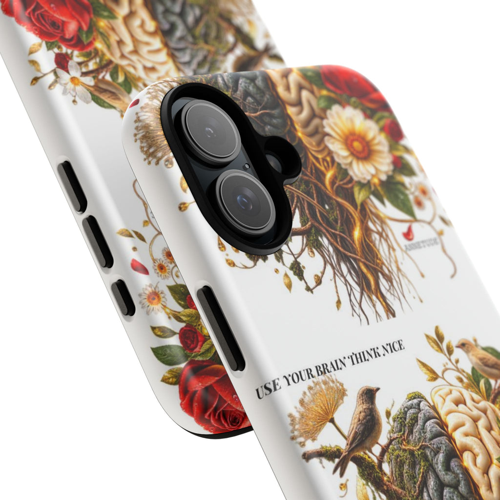 Phone Case — Floral Brain Illustration Protective Cover