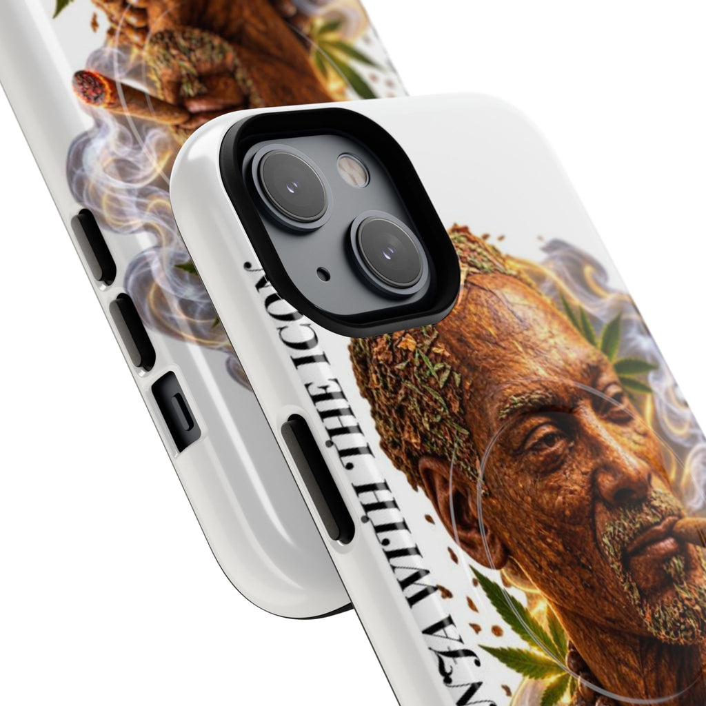 Rasta Icon Tough Magnetic Phone Case — 'Blazin' the Crazy' Smoky Portrait