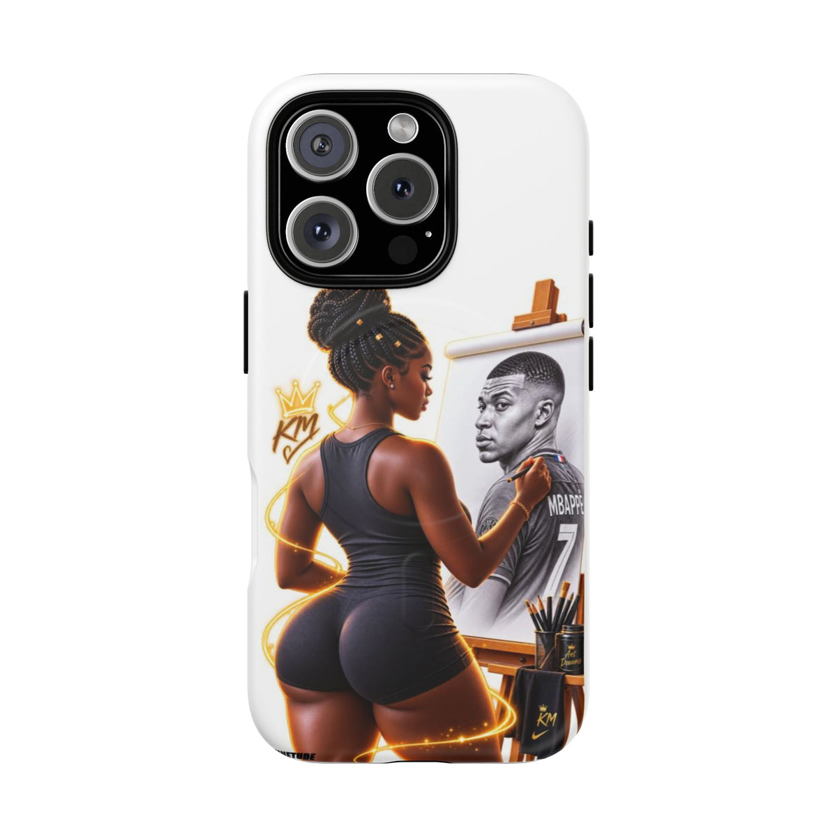 Tough Magnetic Case — Athletic Woman Painting Portrait Phone Cover (King Signature)