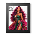 Framed Poster - "Beauty Is My Name" Glamorous Femme Portrait Art Print