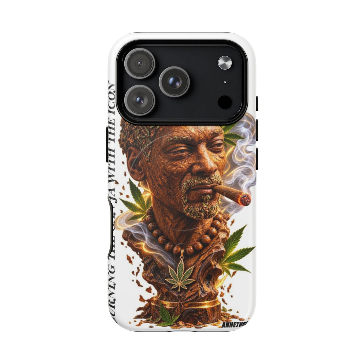 Rasta Icon Tough Magnetic Phone Case — 'Blazin' the Crazy' Smoky Portrait
