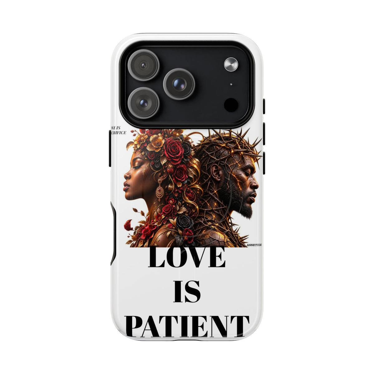 Phone Case — "Love Is Patient" Dual Portrait Magnetic Tough Case