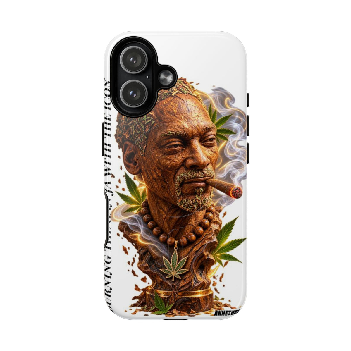 Rasta Icon Tough Magnetic Phone Case — 'Blazin' the Crazy' Smoky Portrait