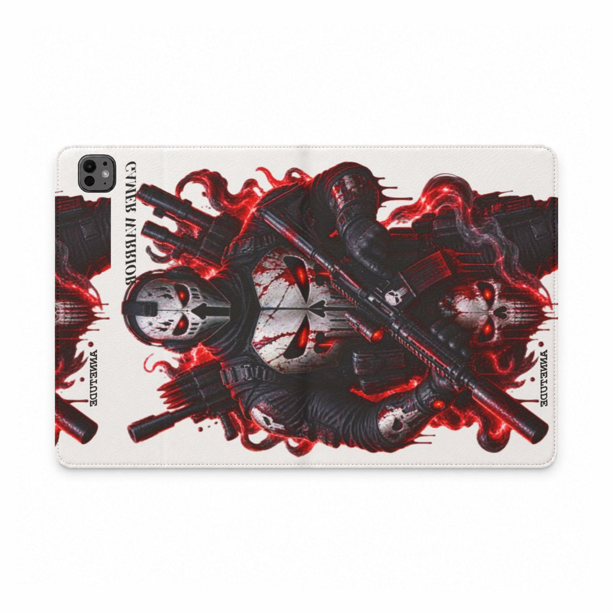 Tablet Case — Red & Black Skull Soldier Tactical Folio