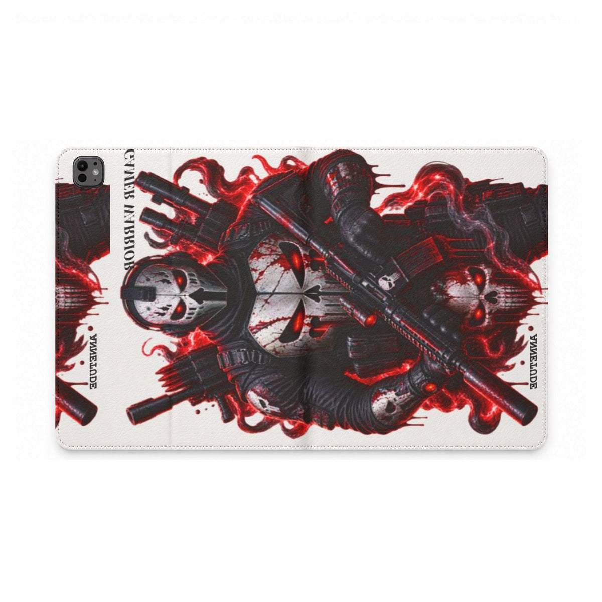 Tablet Case — Red & Black Skull Soldier Tactical Folio