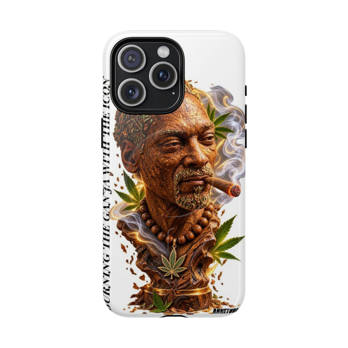 Rasta Icon Tough Magnetic Phone Case — 'Blazin' the Crazy' Smoky Portrait