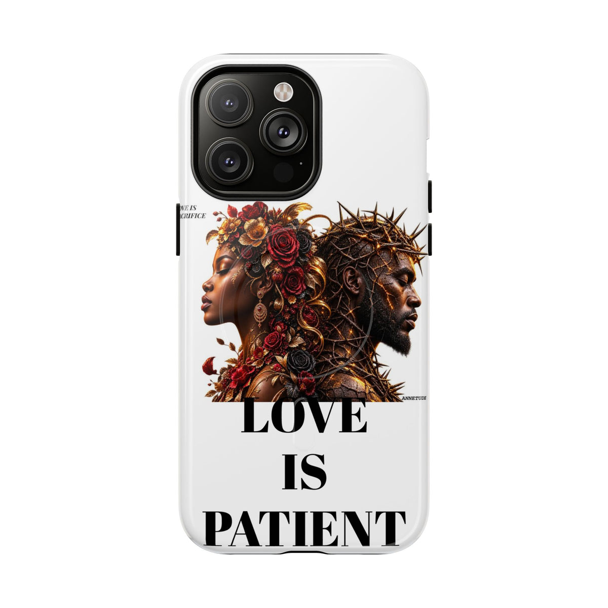 Phone Case — "Love Is Patient" Dual Portrait Magnetic Tough Case