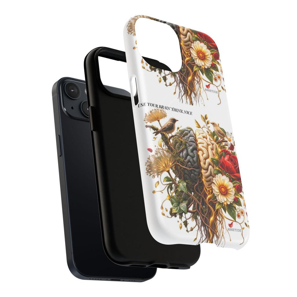 Phone Case — 'Use Your Brainy Think, Son' Floral Brain Magnetic Case