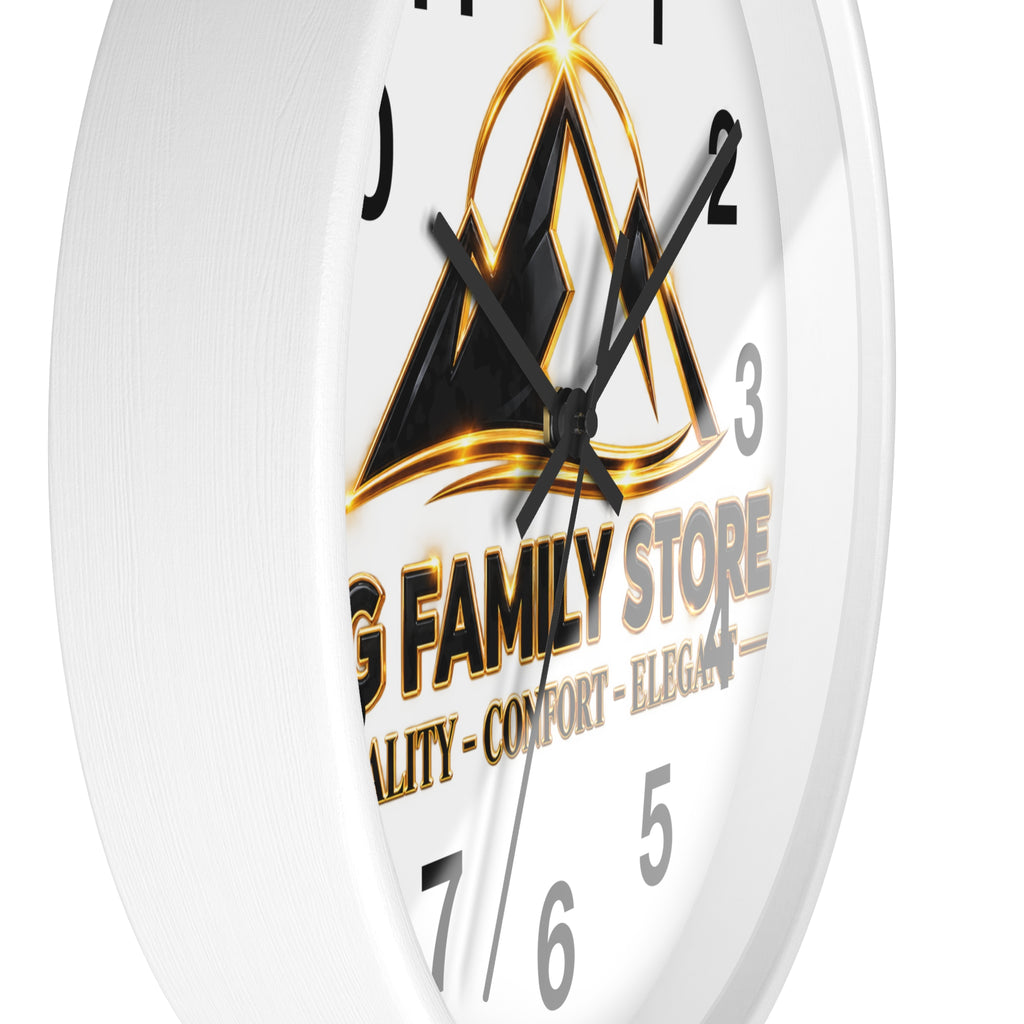 Big Family Store Logo Wall Clock — Elegant Branded Home Clock