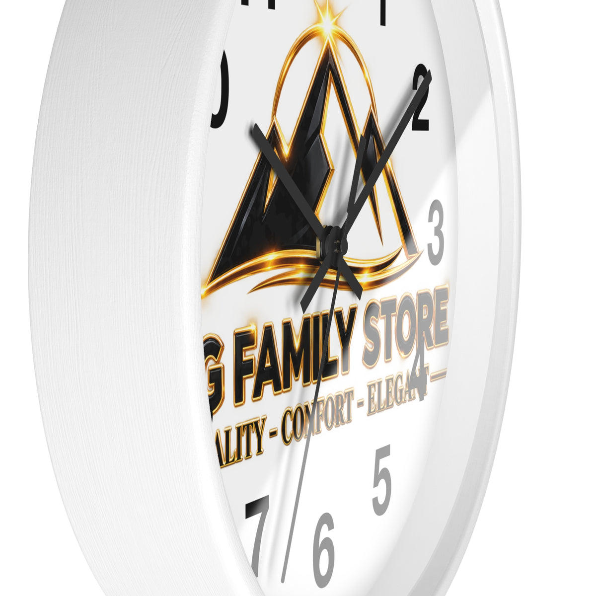 Big Family Store Logo Wall Clock — Elegant Branded Home Clock