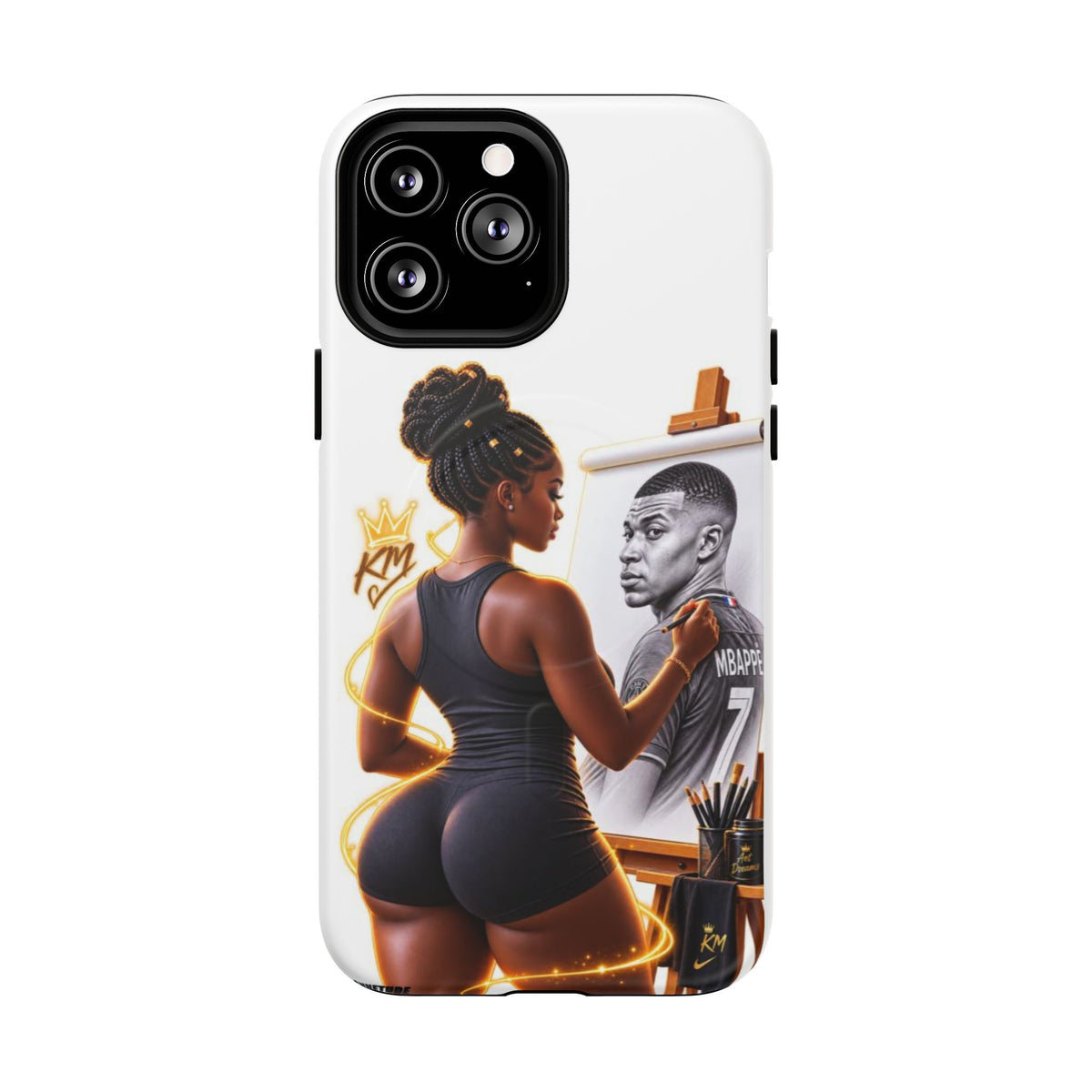 Tough Magnetic Case — Athletic Woman Painting Portrait Phone Cover (King Signature)