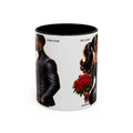 Romantic Black Couple Accent Coffee Mug - 'We Love Forever' 11/15oz