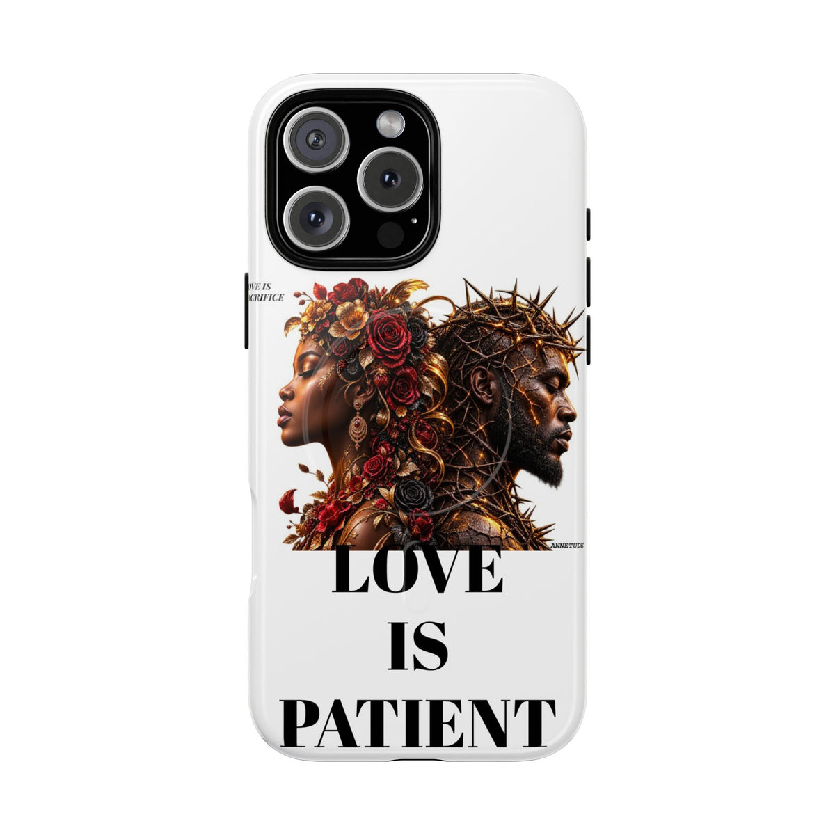 Phone Case — "Love Is Patient" Dual Portrait Magnetic Tough Case