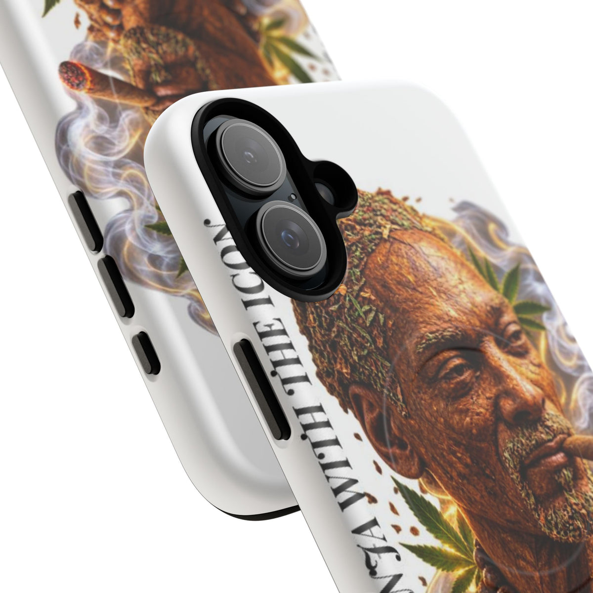 Rasta Icon Tough Magnetic Phone Case — 'Blazin' the Crazy' Smoky Portrait
